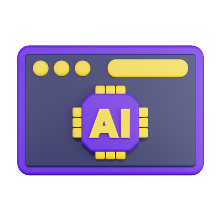 Navegador de inteligencia artificial  3D Icon