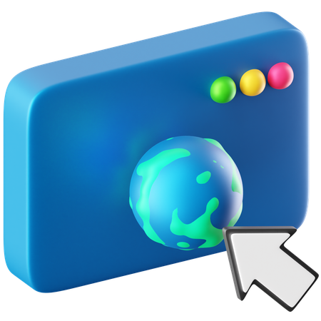 Navegador de internet  3D Icon