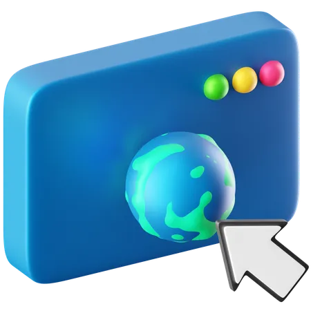 Navegador de internet  3D Icon