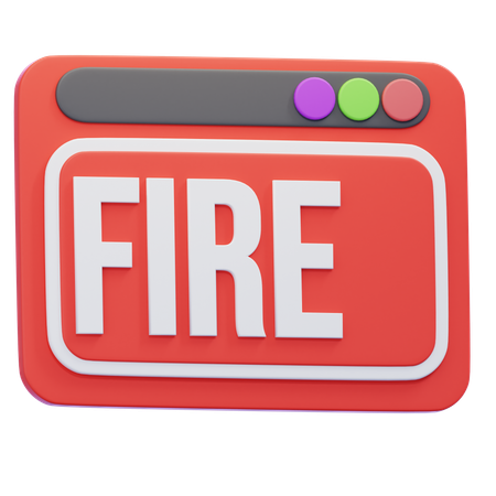 Incendio del navegador  3D Icon