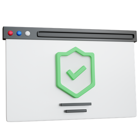 Navegador seguro  3D Icon