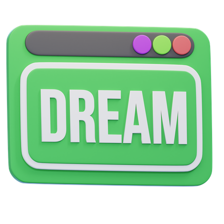 Sueño del navegador  3D Icon