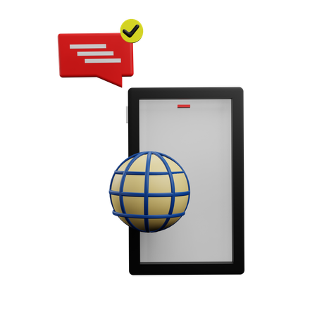 Navegador de teléfono inteligente  3D Icon