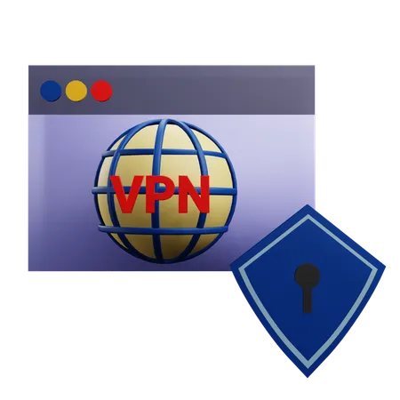 Navegador vpn  3D Icon