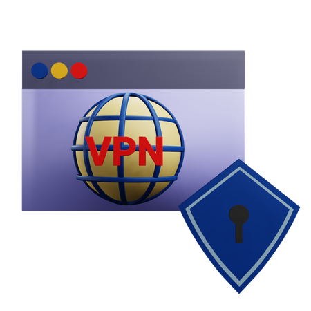 Navegador vpn  3D Icon