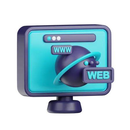 Navegador web  3D Icon