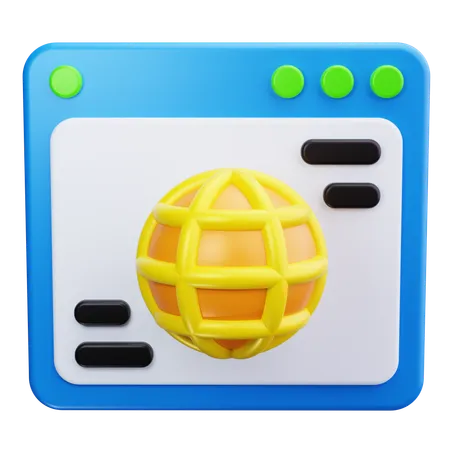 Navegador web  3D Icon