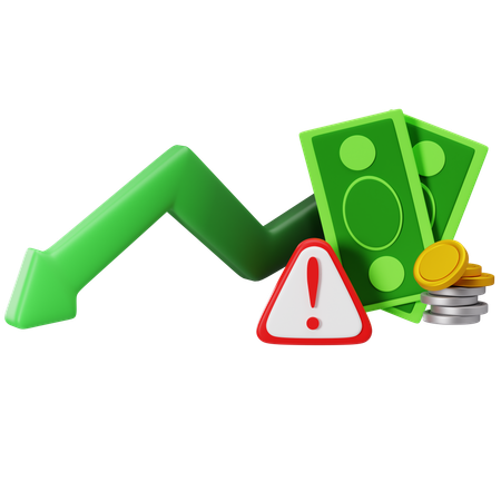 Navegando pela volatilidade do mercado: riscos de investimento  3D Icon