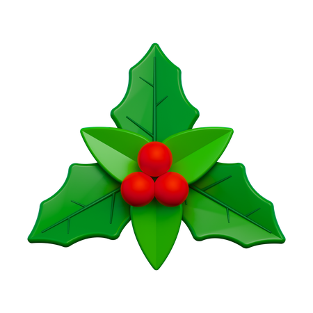 Acebo de navidad  3D Icon