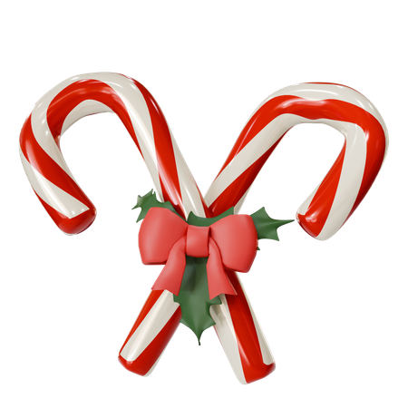 Bastón de caramelo de navidad  3D Icon