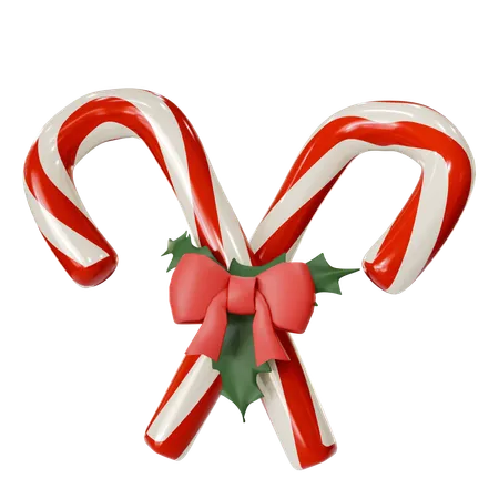 Bastón de caramelo de navidad  3D Icon