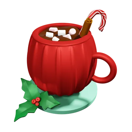 Chocolate caliente navideño  3D Icon