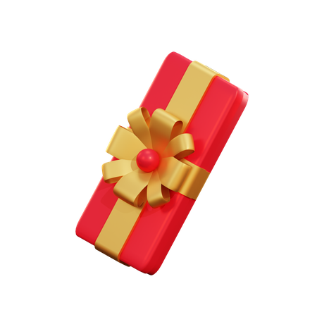Pequeña caja de regalo roja de navidad  3D Illustration