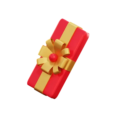 Pequeña caja de regalo roja de navidad  3D Illustration