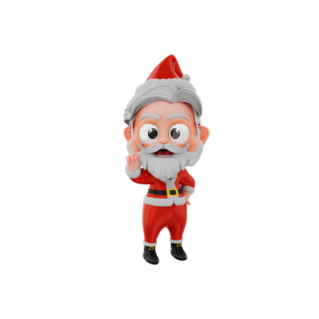 Navidad santa apareciendo gesto  3D Illustration