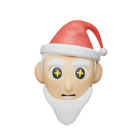 Cabeza de santa navidad  3D Icon