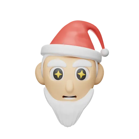 Cabeza de santa navidad  3D Icon