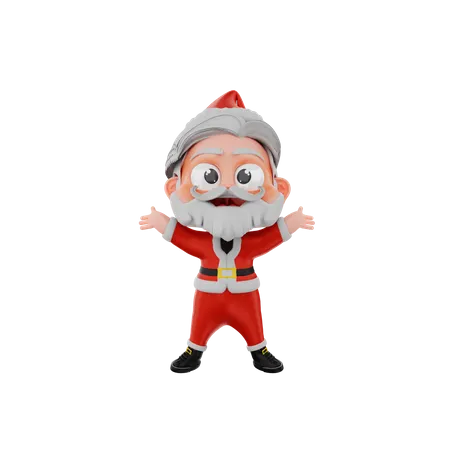 Navidad santa celebrando  3D Illustration