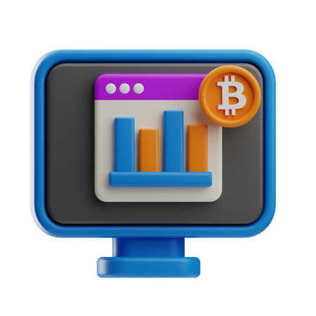 Navigateur Bitcoin  3D Icon