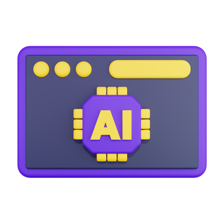 Navigateur d'intelligence artificielle  3D Icon