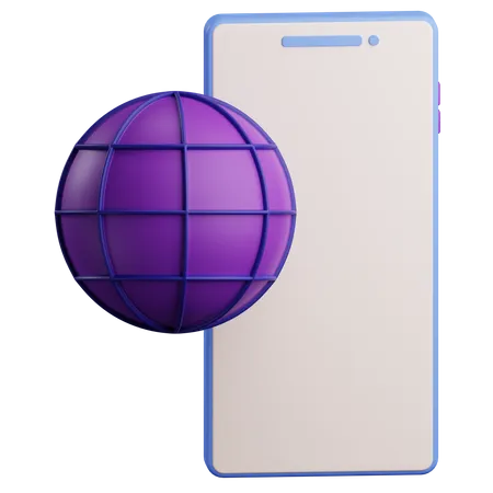 Illustration Du Smartphone Du Navigateur 3 D 3D Icon