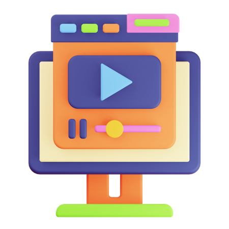 Vidéo du navigateur  3D Icon