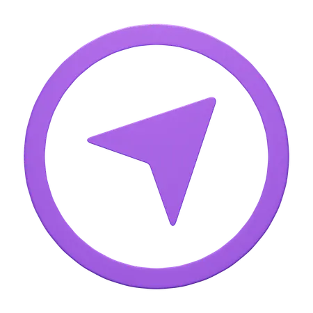 La navigation  3D Icon