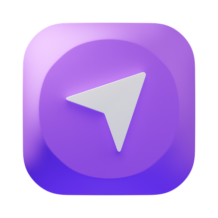 La navigation  3D Icon