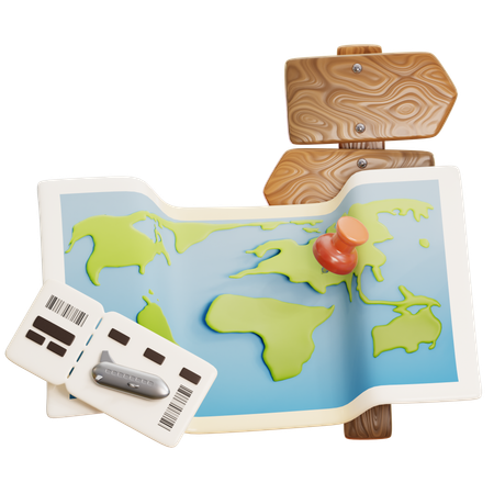 Navigation And Travel Guide  3D Icon