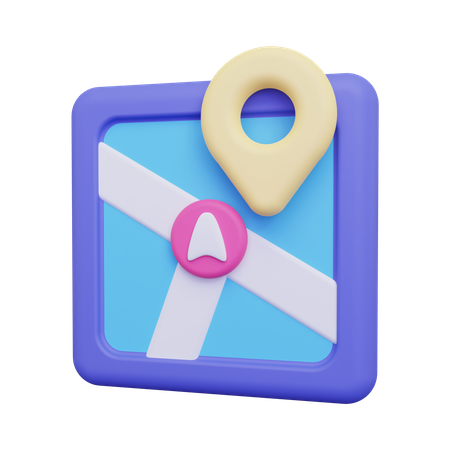 Navigation App  3D Illustration