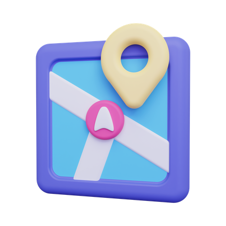 Navigation App 3D Illustration