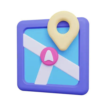 Navigation App  3D Illustration