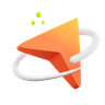 navigation arrow 3d logos