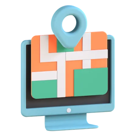 Navigation en ligne  3D Icon