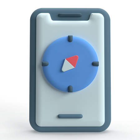 Navigation mobile  3D Icon