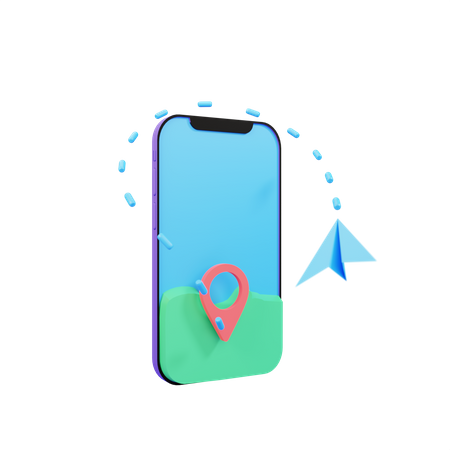 Navigation mobile  3D Illustration