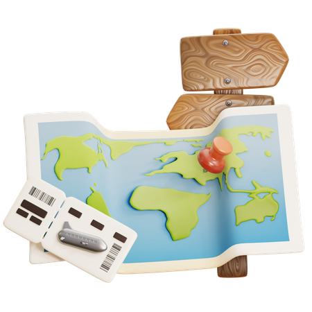 Navigation und Reiseführer  3D Icon