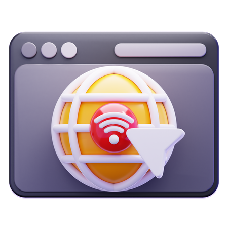 Navigation Web  3D Icon