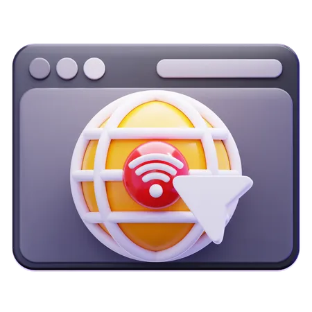 Navigation Web  3D Icon