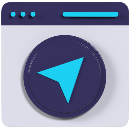 Navigation Web  3D Icon