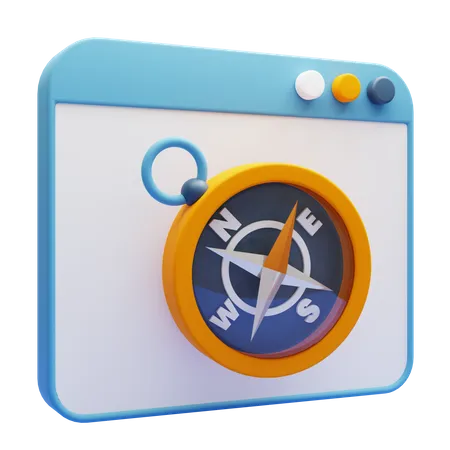 Navigation Web  3D Icon