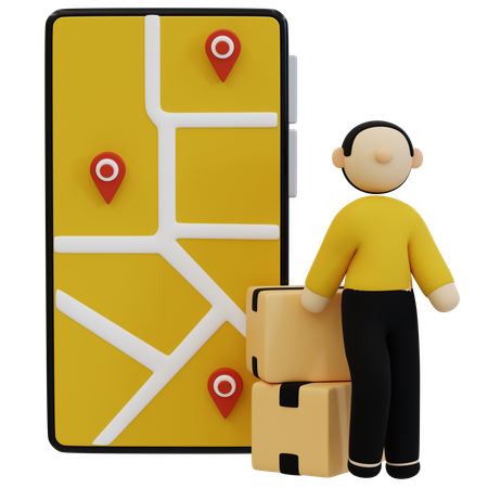 Naviguer sur le marché numérique : cartes et marketing en ligne  3D Icon