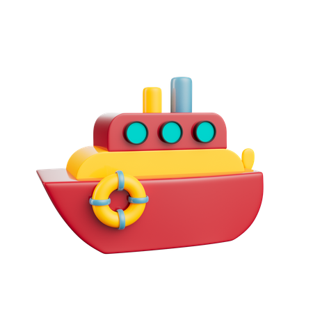 Navio de brinquedo  3D Icon