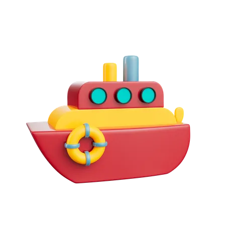 Navio de brinquedo  3D Icon