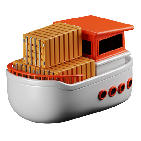 Navio porta-contentores  3D Icon
