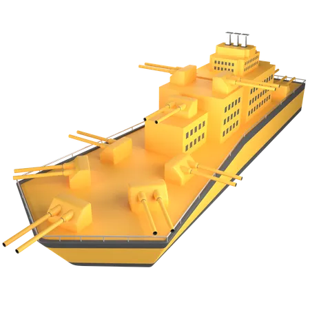 Navio de guerra  3D Icon