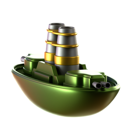 Navio de guerra  3D Icon