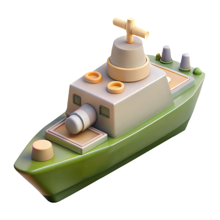 Navio militar  3D Icon