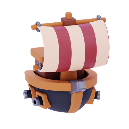 Navio pirata  3D Icon