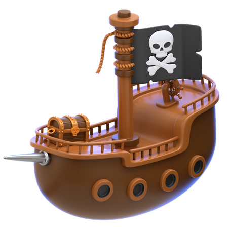 Navio pirata  3D Icon